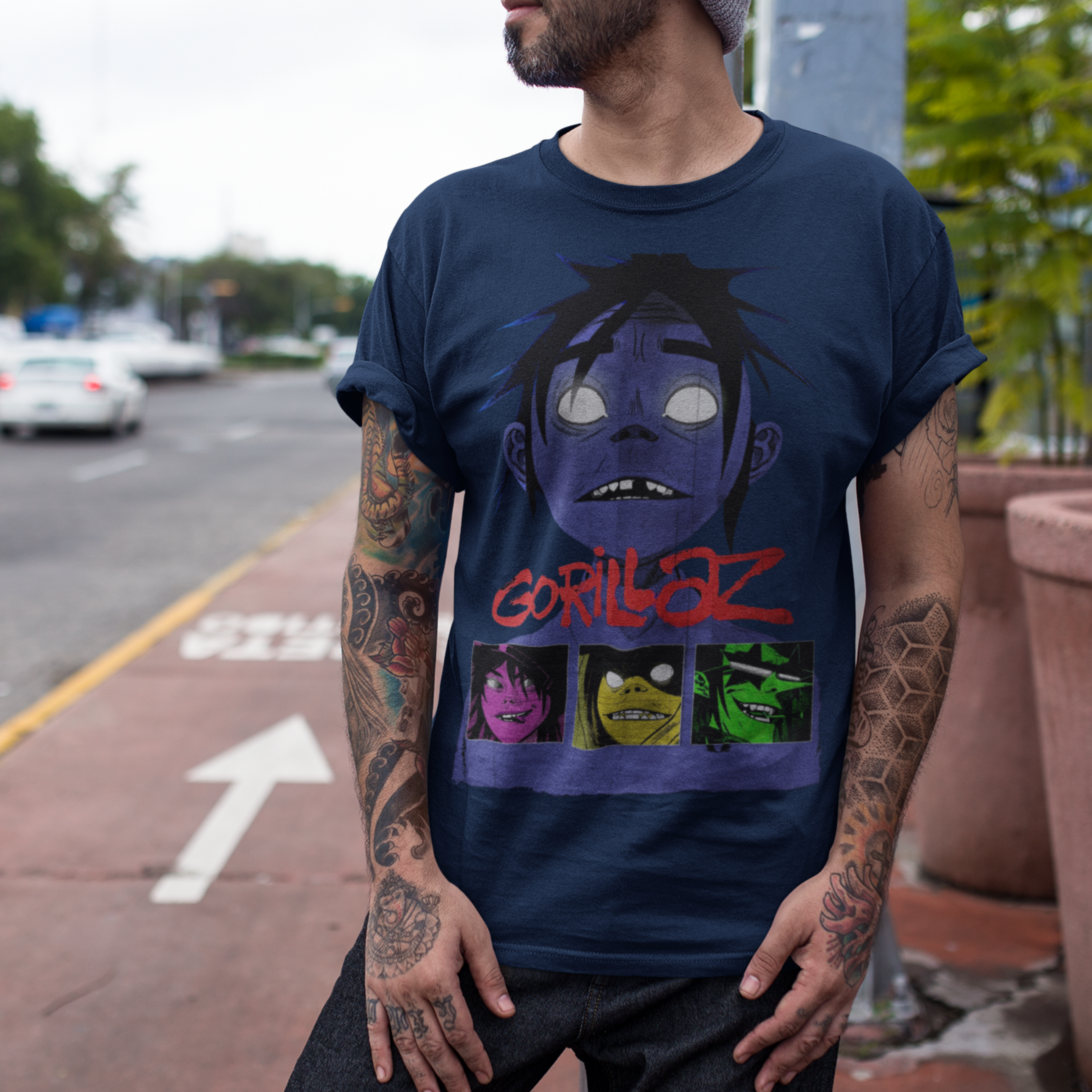 Playera "Gorillaz Darkness"