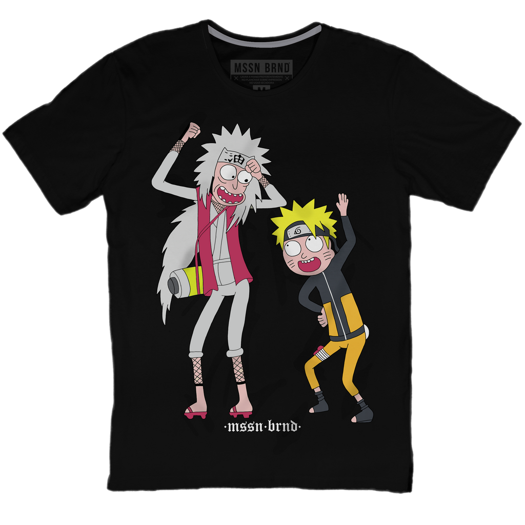 Playera "Rick y Morty Naruto"